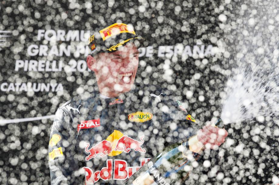 E&#39; nata una stella: Il pi giovane vincitore di un Gran Premio di Formula Uno, l&#39;olandese Max Verstappen, Red Bull, trionfa a Barcellona (Ap)